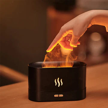 Flame Humidifier 1/3/5H USB Smart Timing LED Electric  Aroma