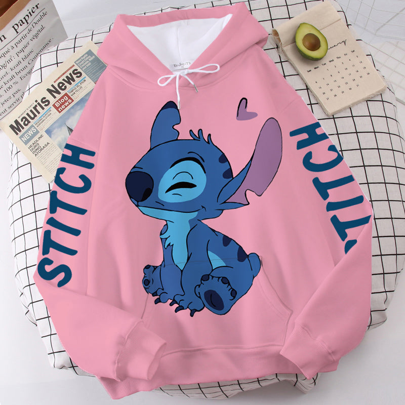 Disney Hoodie Fashion Stitch Angel Monster Letter