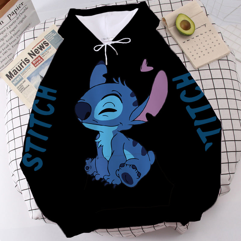 Disney Hoodie Fashion Stitch Angel Monster Letter