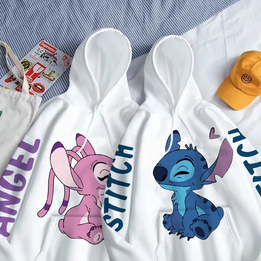 Disney Hoodie Fashion Stitch Angel Monster Letter