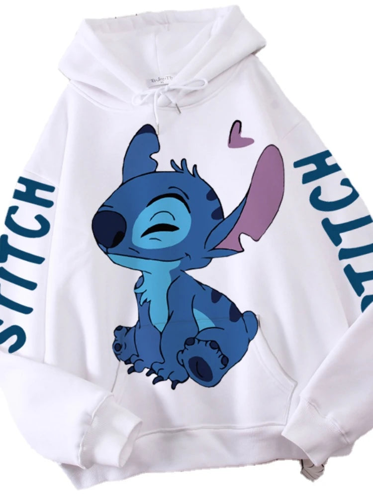 Disney Hoodie Fashion Stitch Angel Monster Letter