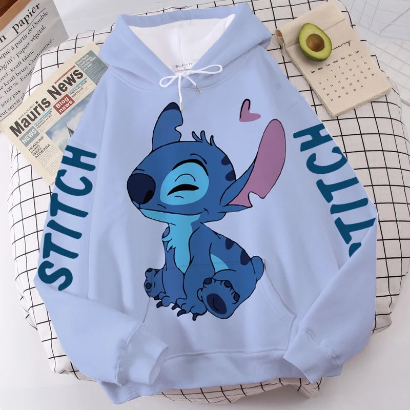 Disney Hoodie Fashion Stitch Angel Monster Letter