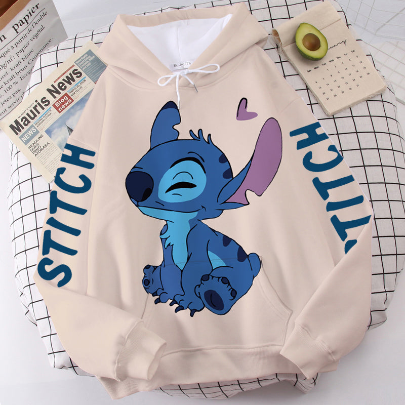 Disney Hoodie Fashion Stitch Angel Monster Letter