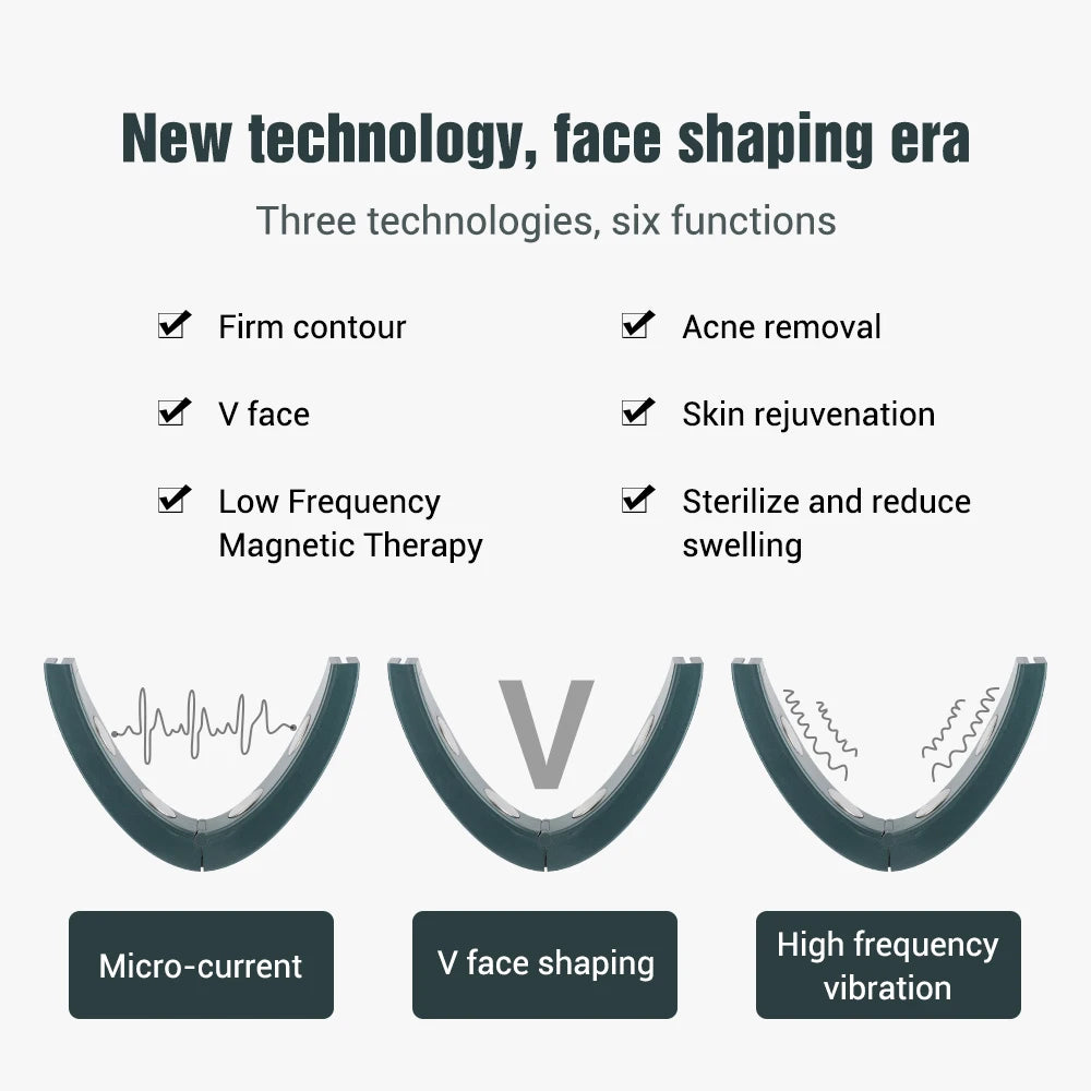 Electric V-face Face Lift Device 6Mode Heated Skin